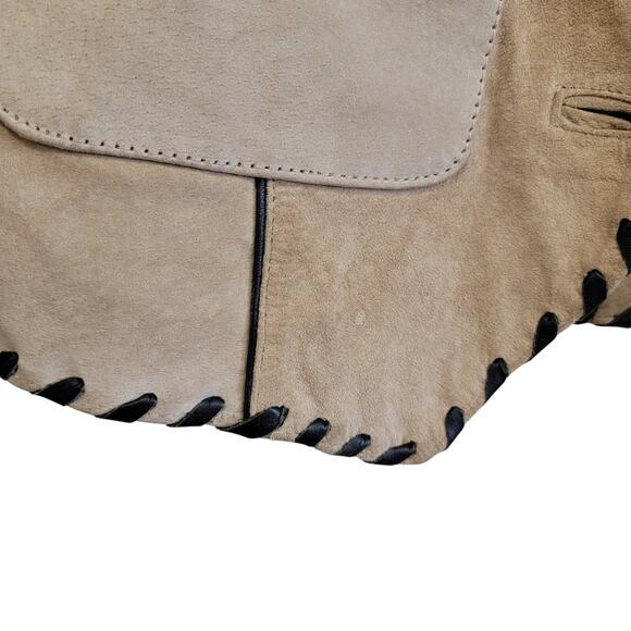 70s Vintage Leather City Suede Western Jacket Size Small - Picture 7 of 12